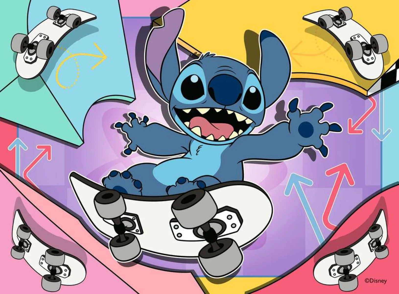4 puzzels 12+16+20+24 stukjes - Stitch