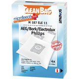 Vacuum cleaner bags M187ELE11 AEG/Philips S-Bag Mirco+ 4 pieces