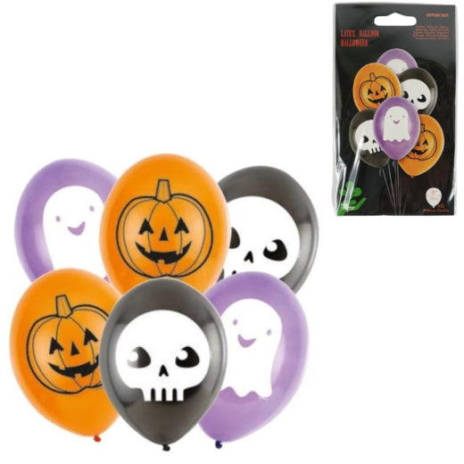 Amscan ballonnen Halloween 23 cm 6 stuks