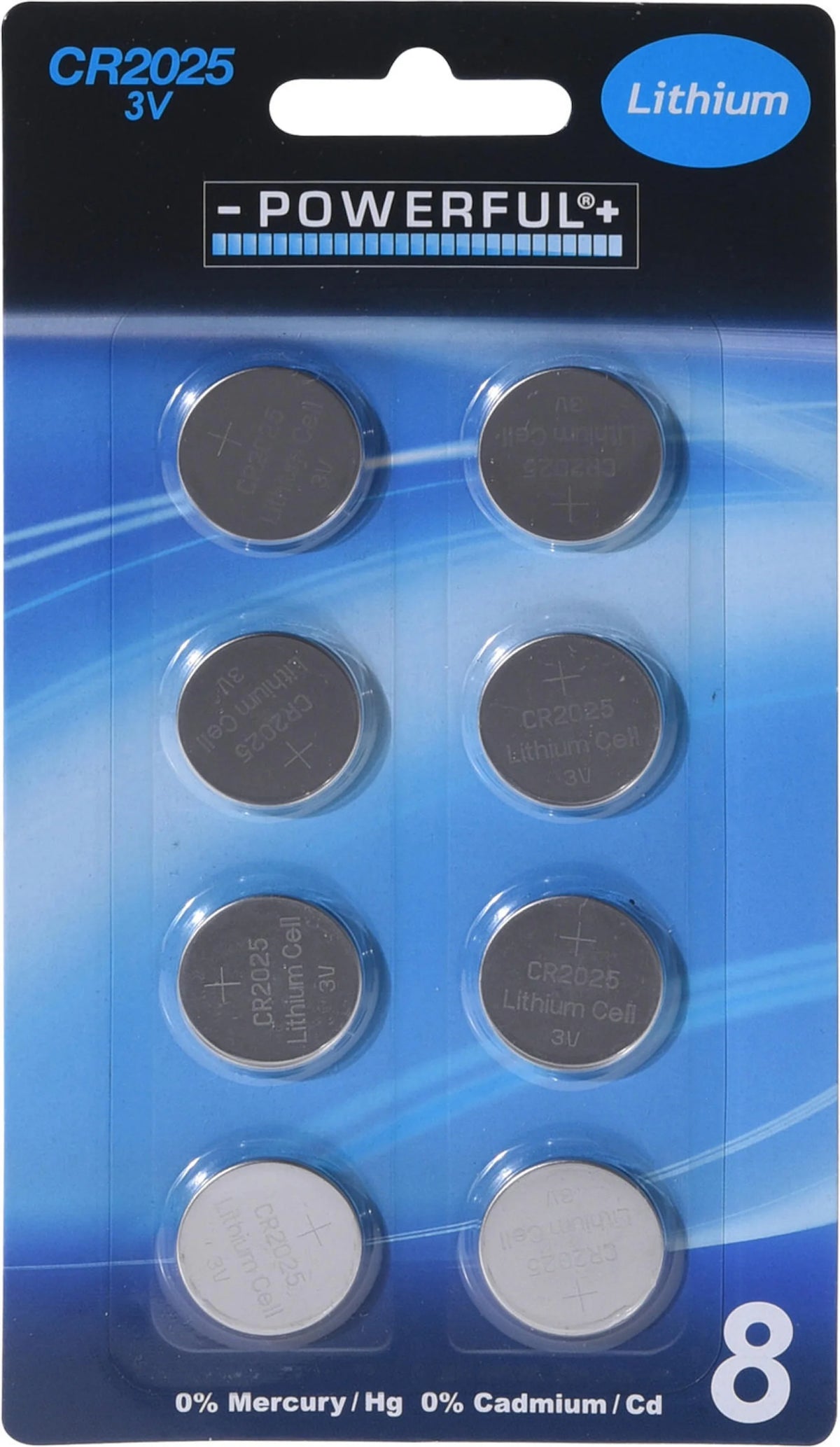 Battery button cell CR2025 8 pieces