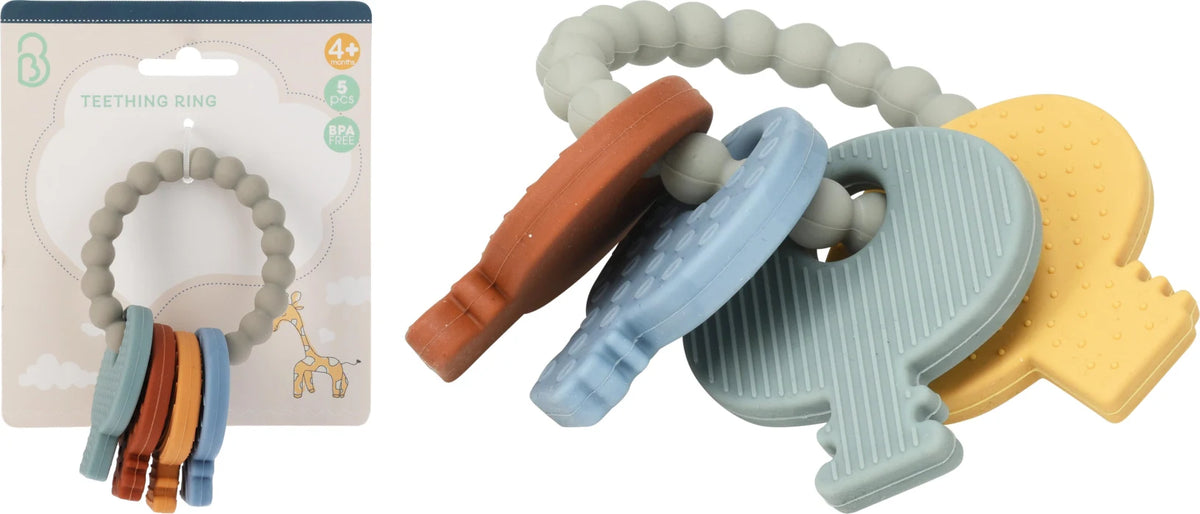 Bijtring Silicone sleutels set 5-delig