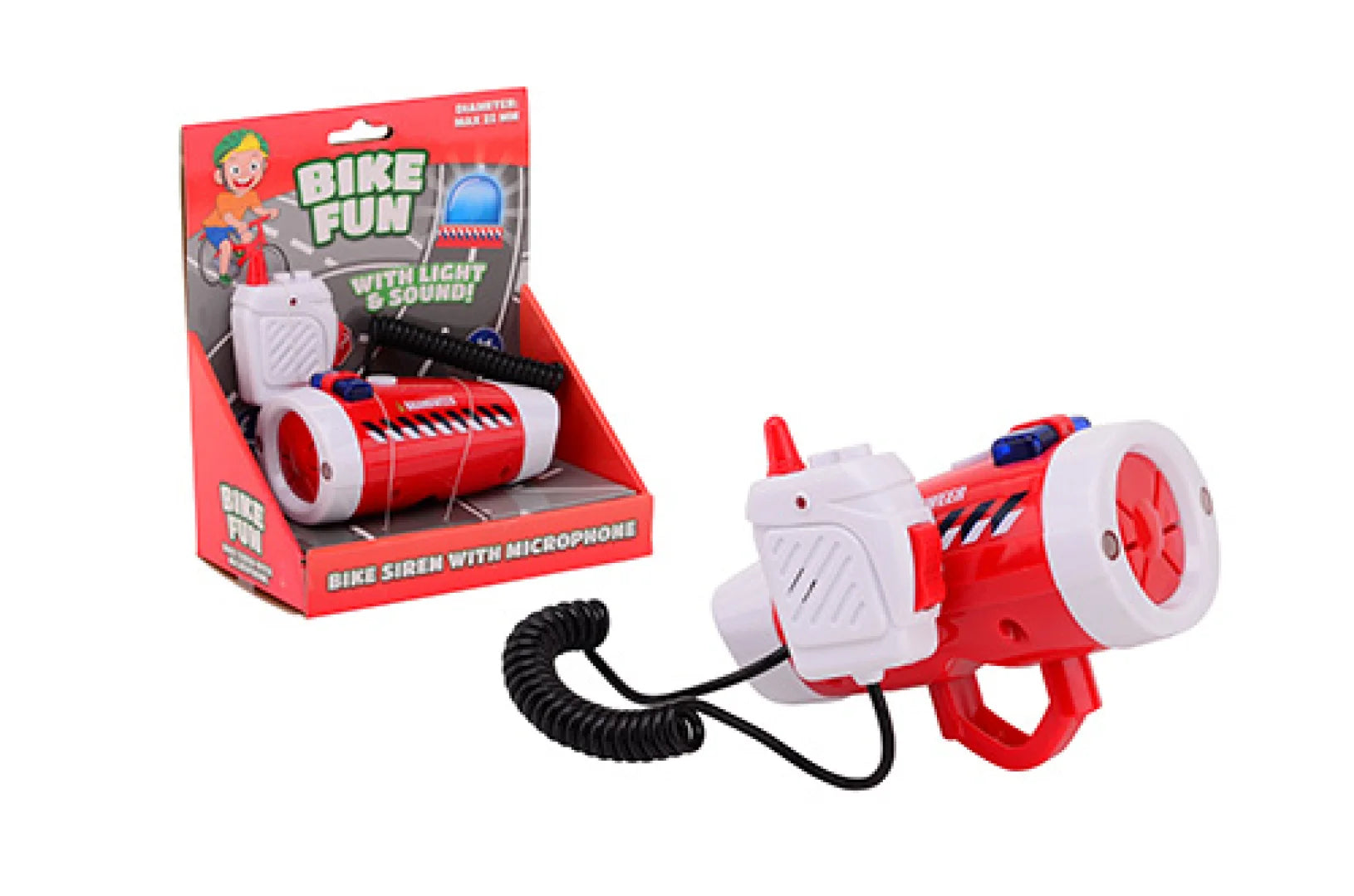 Bike Fun brandweer sirene met microfoon