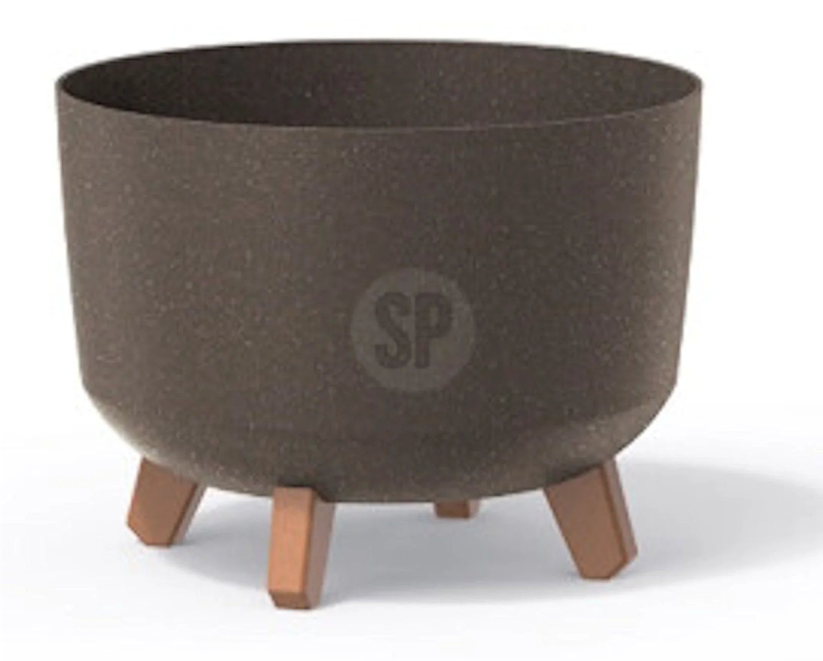 Bloempot Eco op pootjes 200x175mm - bruin