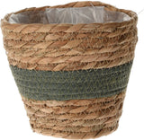 Flowerpot natural rope set 3 pieces - dark green