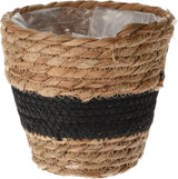 Plant pot natural rope set of 3 - black