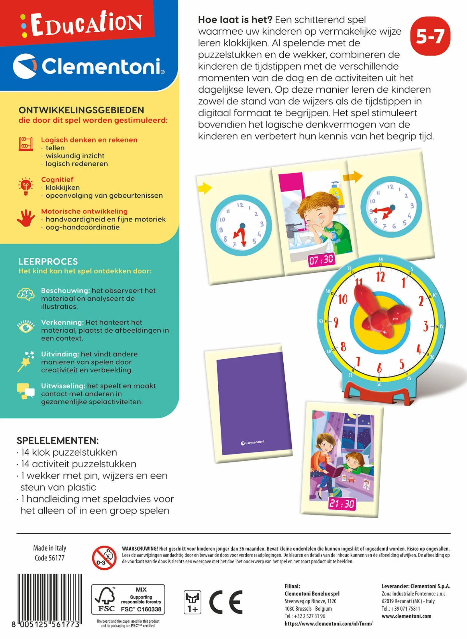 Clementoni Education - Hoe laat is het