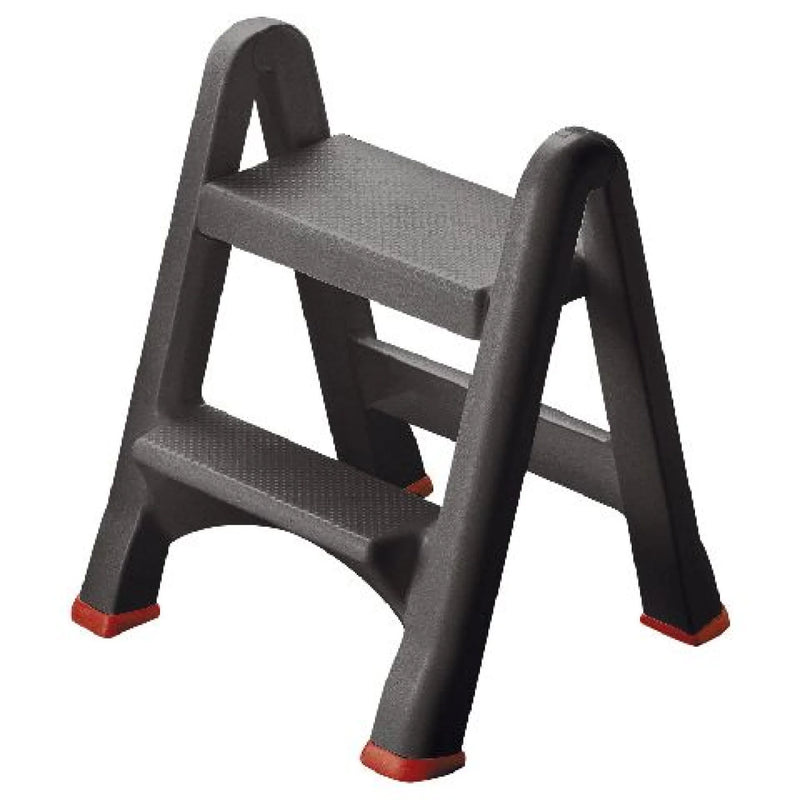 Curver inklapbaar opstapje (tuv) antraciet/rood 49x17x63cm