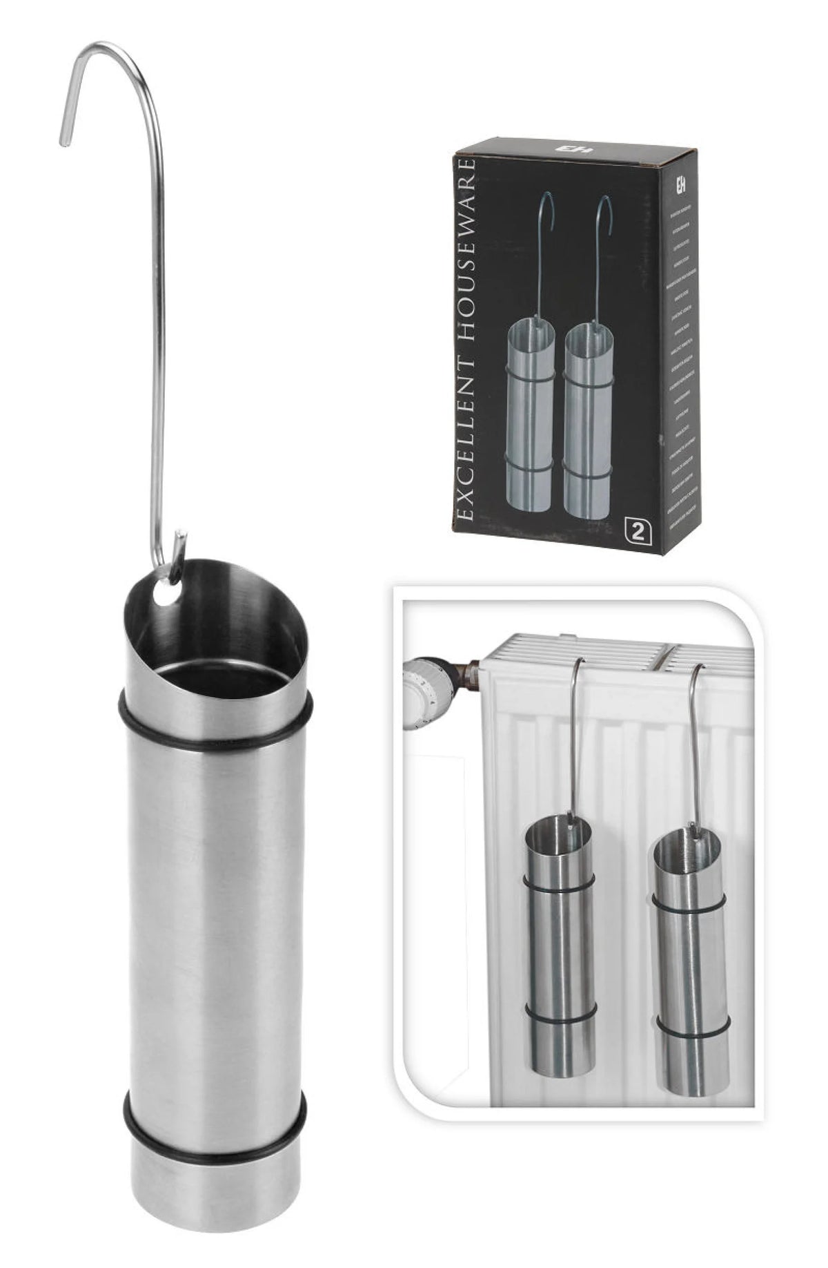 EH Waterverdampers RVS set a 2 stuks