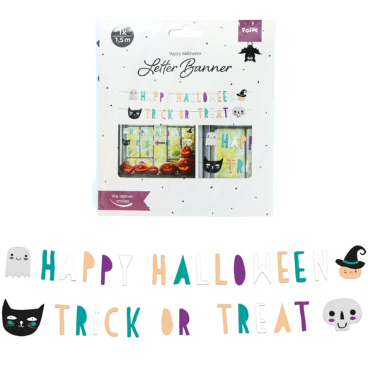 Folat Letterslinger Happy Halloween 1,5 m set van 2