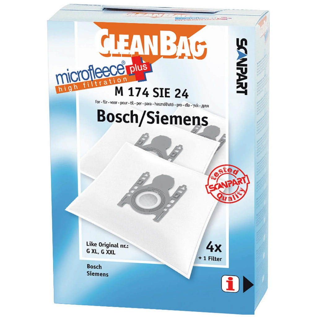 Stofzuigerzakken M174SIE24 Bosch Siemens GXL/GXXL/GAL Mirco+ 4 stuks