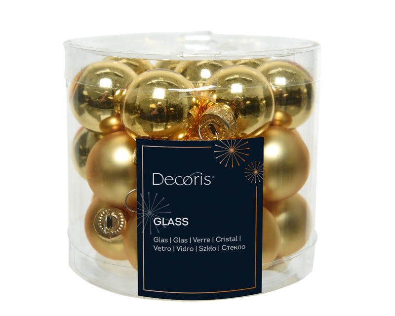 Kerstbal Glas 2.50cm 24 stuks - Goud