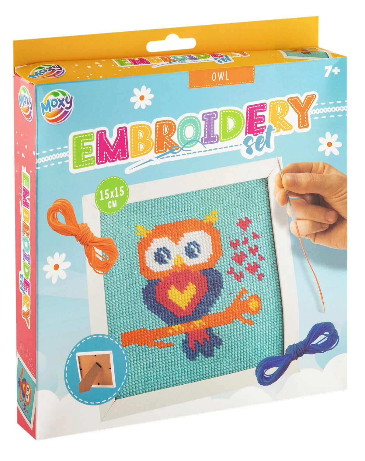 Moxy Borduurset in lijstje 15x15cm Uil