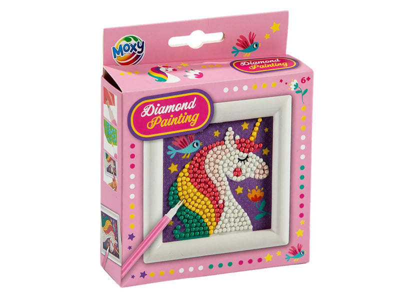 Moxy Diamond painting incl. frame 9,5x9,5cm Unihorn