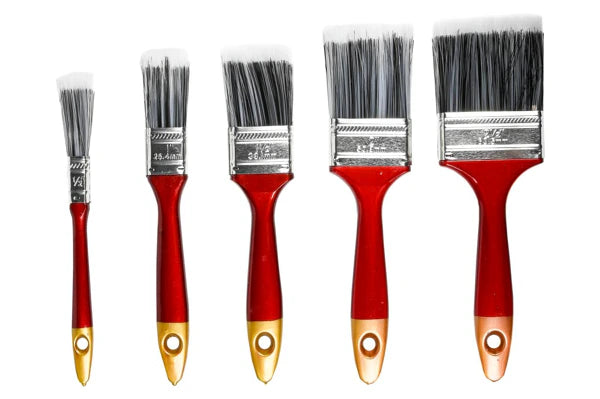 Penselenset kunststof 5 delig plat
