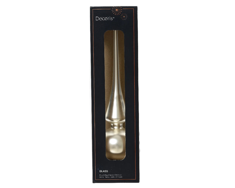 Piek Glas 26cm - Zilver mat