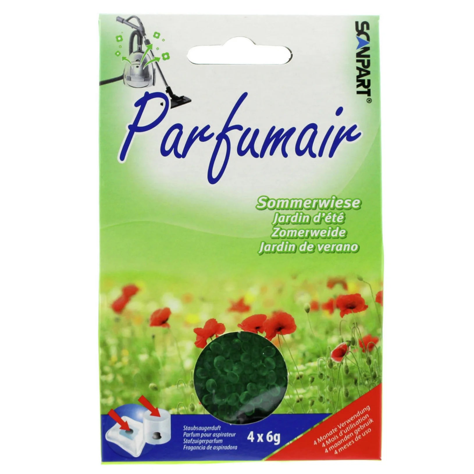 Stofzuiger geurparels zomerweide 4x6g